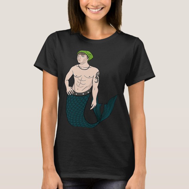 Camiseta Merman Tattooooon Majestésico Mermen Boy Sereia Sw (Frente)