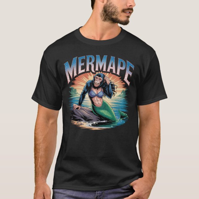 Camiseta Mermape Illustration Combo Creature Funny (Frente)