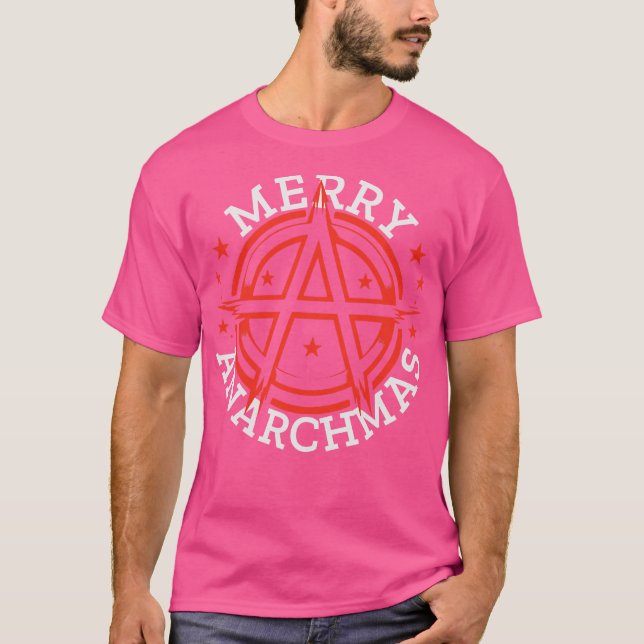 Camiseta Merry Anarchmas Funny Christmas gift (Frente)
