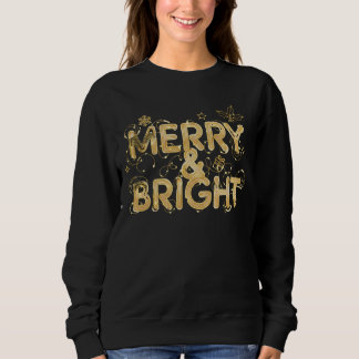 Camiseta Merry & Bright – Golden Christmas Lights