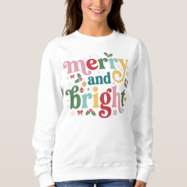 Camiseta Merry & Bright Pastel Natal Feminino 