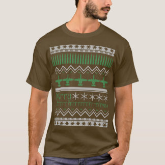 Camiseta Merry Brrrrrrrtmas A10 Warthog Ugly Christmas Swea
