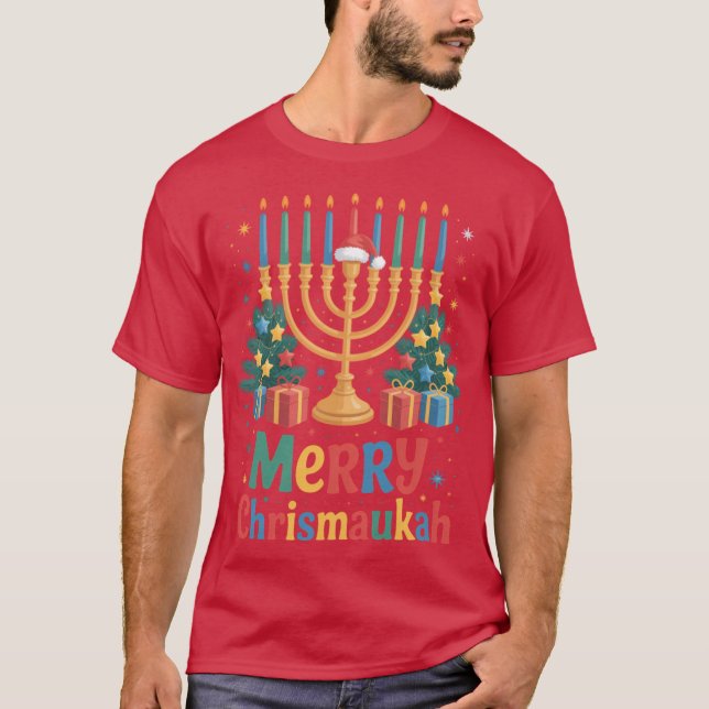 Camiseta Merry Chrismukkah 2025 Happy Hanukkah Christmas gi (Frente)