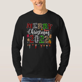 Camiseta Merry Christmas 2022 Leopard Buffalo Plaid Family