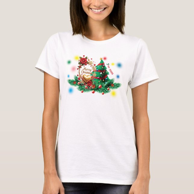 Camiseta Merry Christmas 2025 Women Shirt (Frente)