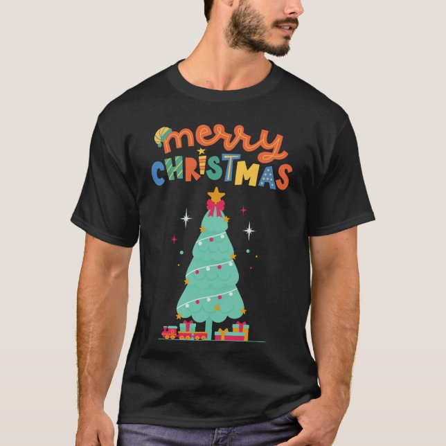 Camiseta MERRY CHRISTMAS - Árvore de Natal (Frente)