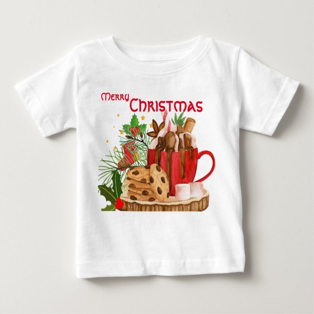 Camiseta Merry Christmas cookie cakes Theme (Frente)