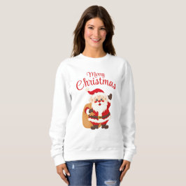 Camiseta Merry Christmas Cute Cartoon Santa Claus Simple