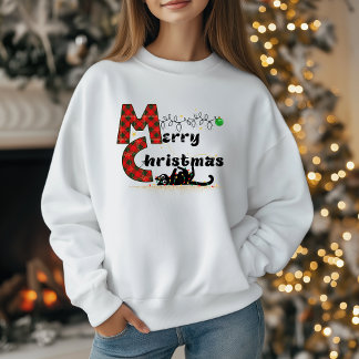 Camiseta Merry Christmas, Cute Kitten with Holiday Lights