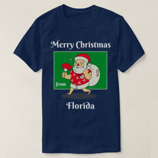 Camiseta Merry Christmas from Florida (Frente do Design)