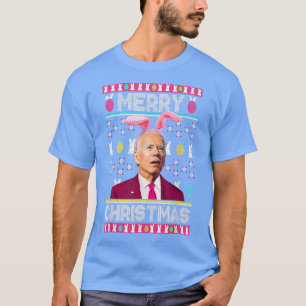 Camiseta Merry Christmas Funny Bunny Joe Biden Easter Day B