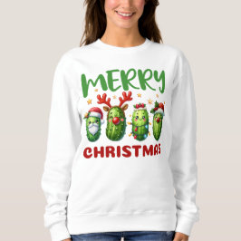 Camiseta Merry Christmas Funny Holiday Pun Adorable Pickle 