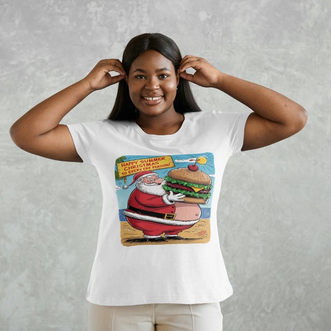 Camiseta merry christmas in summer for fat people (Criador carregado)