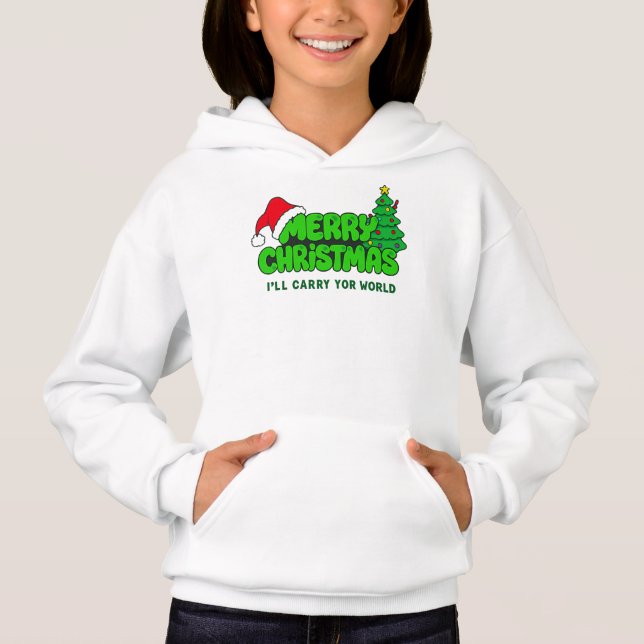 Camiseta Merry Christmas Kids – Santa & Tree (Frente)