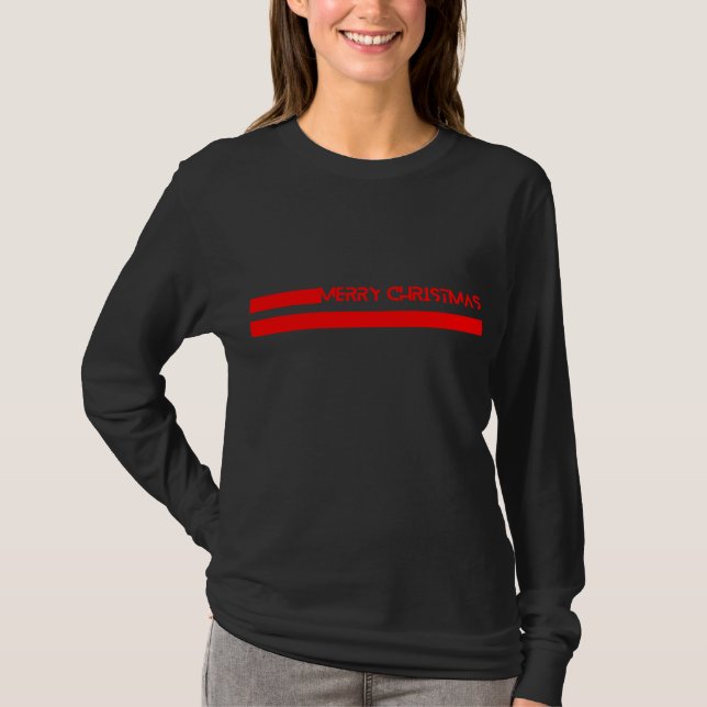 CAMISETA MERRY CHRISTMAS LINES (Frente)