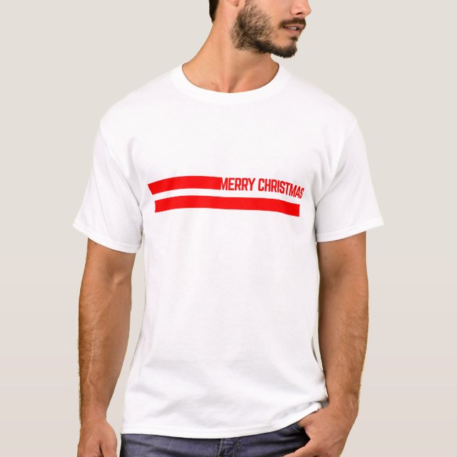 Camiseta merry christmas lines (Frente)