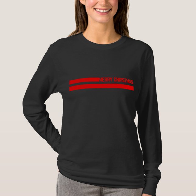 Camiseta merry christmas lines (Frente)