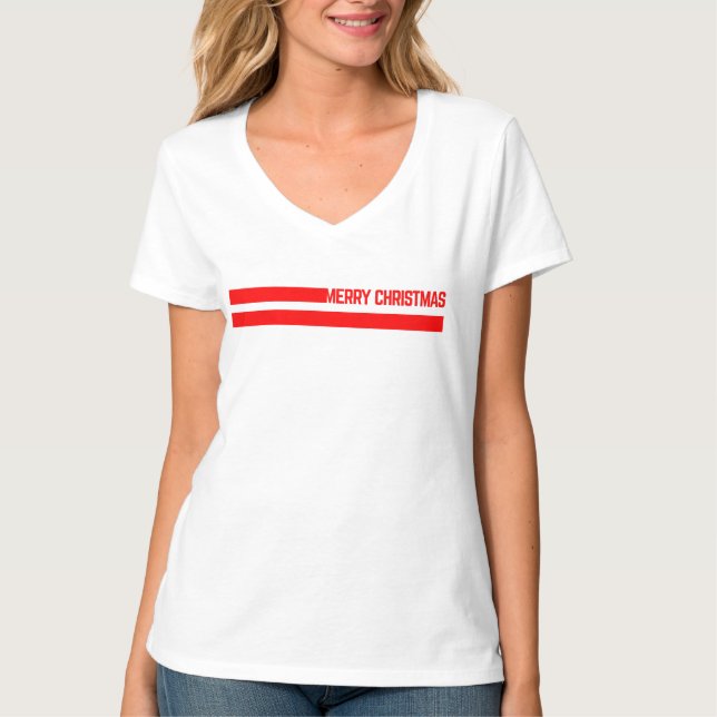 Camiseta merry christmas lines (Frente)