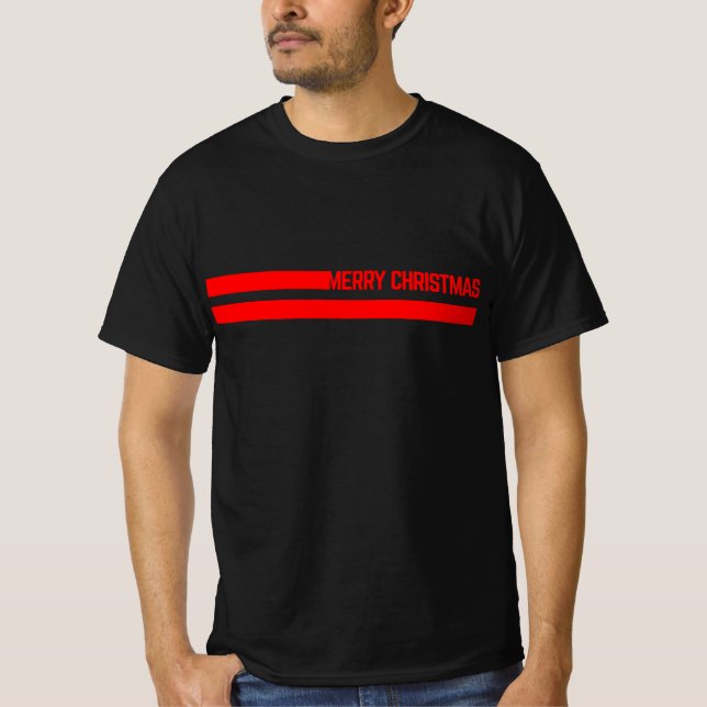 Camiseta merry christmas lines (Frente)
