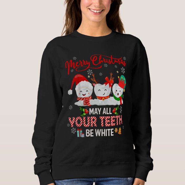 Camiseta Merry Christmas May All Your Teeth Be White Dental (Frente)