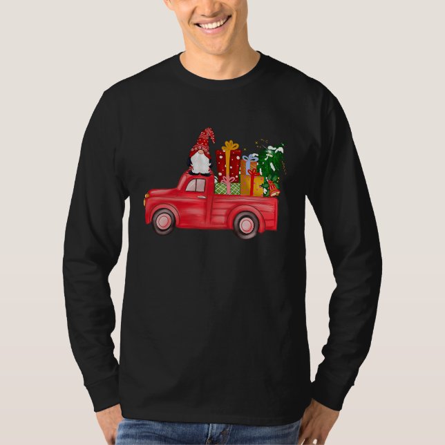 Camiseta Merry Christmas Red Gnome Truck Funny  Men Women K (Frente)