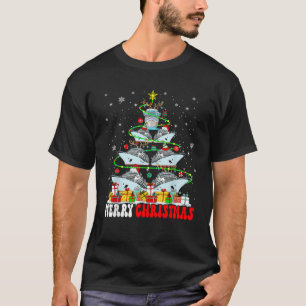Camiseta Merry Christmas Reindeer Elf Papais noeis Navios D