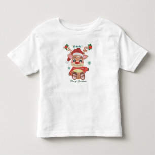 Camiseta Merry Christmas Reindeer - Festivo e Divertido