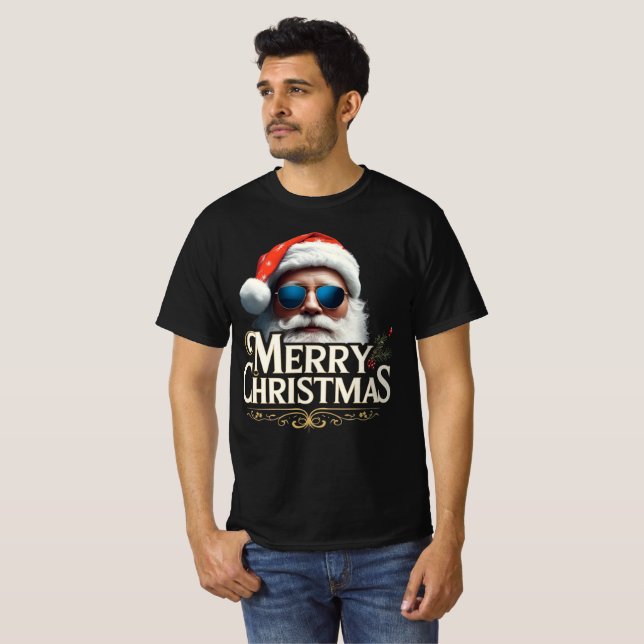 Camiseta Merry Christmas Santa – Funny Holiday (Frente Completa)