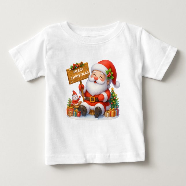 Camiseta Merry Christmas Santa Funny T-Shirt. (Frente)