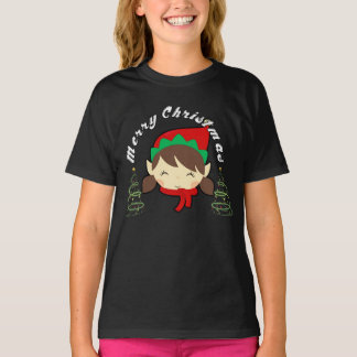 Camiseta Merry Christmas tree gift girl