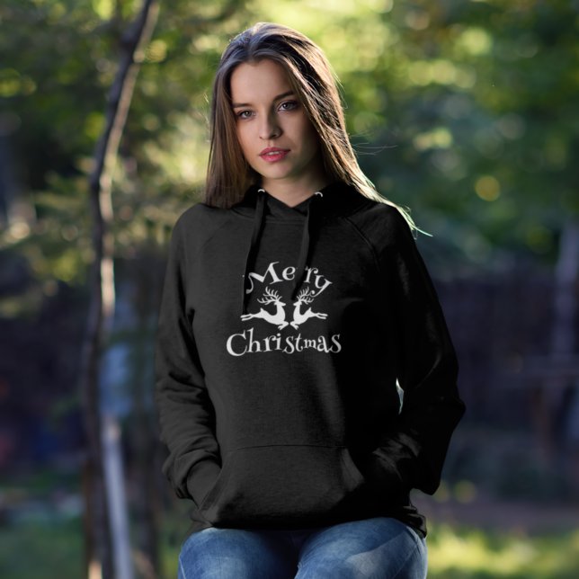 Camiseta Merry Christmas White Reindeer (Criador carregado)