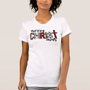 Camiseta Merry CHRISTmas Xadrez Buffalo