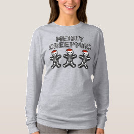 Camiseta Merry Creepmas Skeleton Gingerbread Men