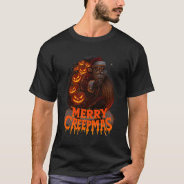 Camiseta Merry Creepmas Spooky Santa Horror Christmas Desig