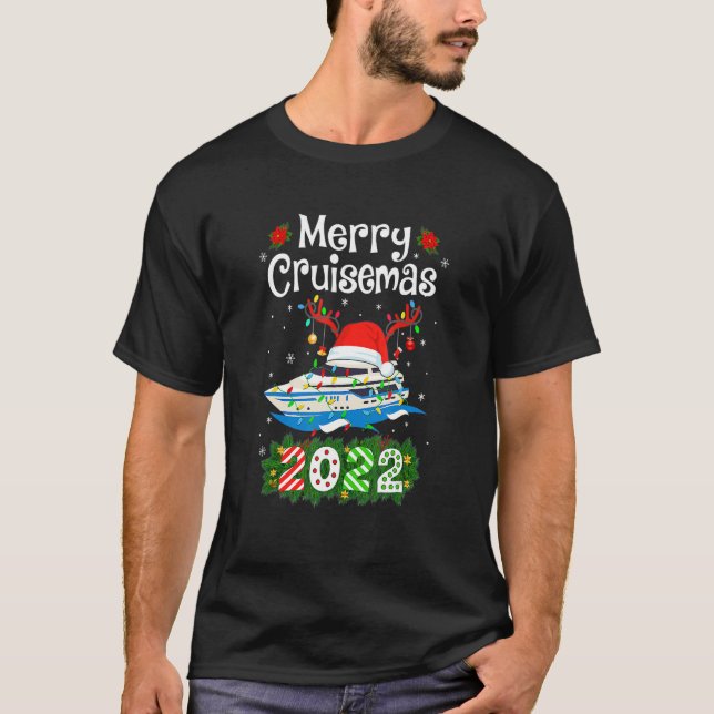 Camiseta Merry Cruisemas 2022 Christmas Santa Reindeer Crui (Frente)
