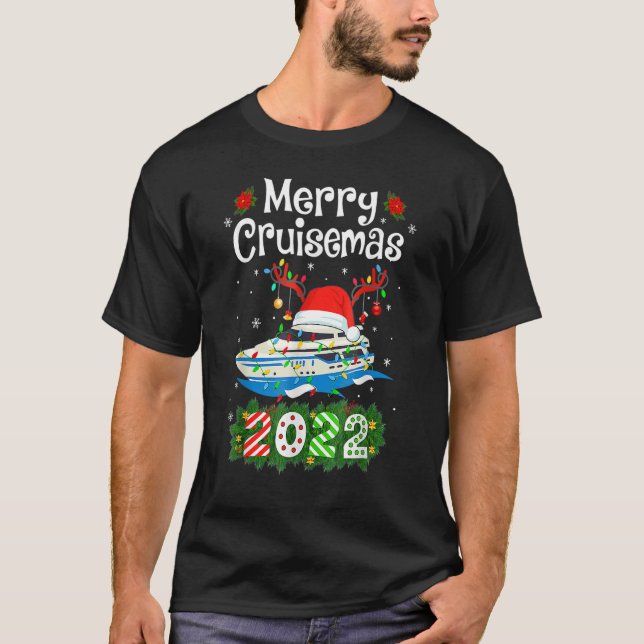 Camiseta Merry Cruisemas 2022 Christmas Santa Reindeer Crui (Frente)