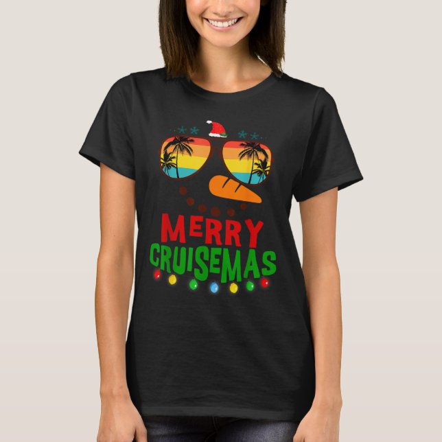 Camiseta Merry Cruisemas 2025 Christmas Santa Snowman Cruis (Frente)