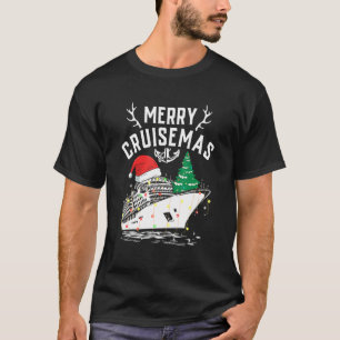 Camiseta Merry Cruisemas Cruise Ship Family Christmas
