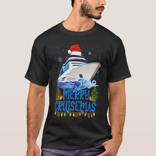 Camiseta Merry Cruisemas Family Cruise Christmas 2022  Boat (Frente)