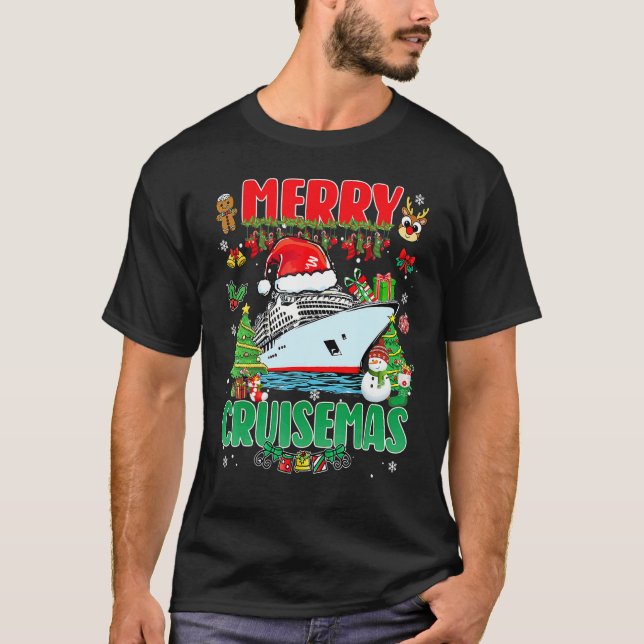 Camiseta Merry Cruisemas Family Cruise Santa Christmas 2022 (Frente)