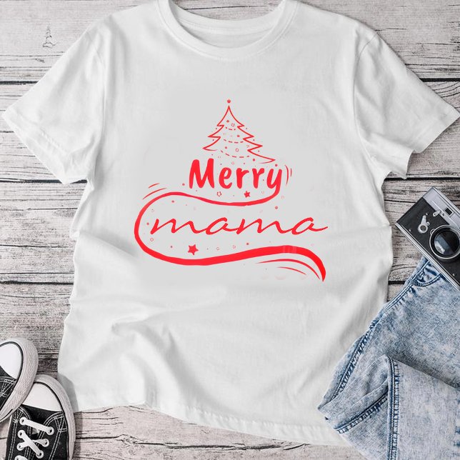 Camiseta Merry Mama Christmas Shirt | Funny Mom Holiday  (Criador carregado)