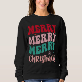 Camiseta Merry Merry Merry Christmas Retro