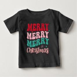Camiseta Merry Merry Merry Christmas Retro