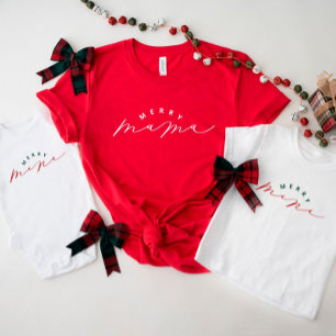 Camiseta Merry Mini Cute Script Baby Christmas Shirt