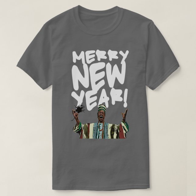 Camiseta Merry New Year Beef Jerky Time  (Frente do Design)