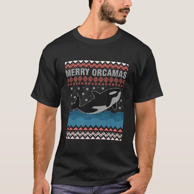 Camiseta Merry Orca Whale Ugly As And (Frente)
