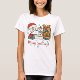 Camiseta Merry Quiltmas Sewing Machine 6