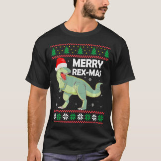 Camiseta Merry ReMas Ugly Sweater Christmas Gifts Dinosaur 