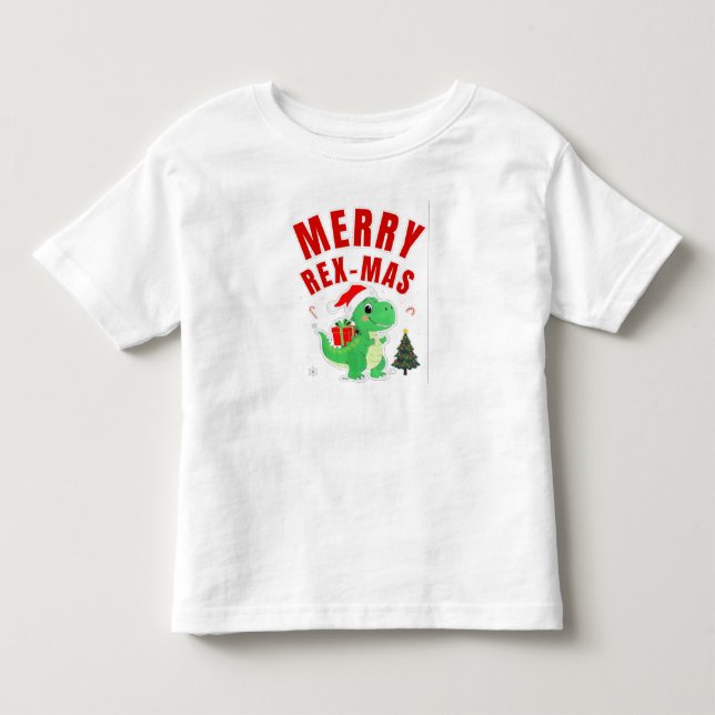 Camiseta Merry Rex-Mas Natal Dinossauro (Frente)