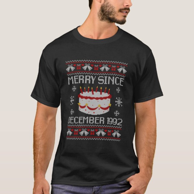 Camiseta Merry Since December 1992 Eve Cake (Frente)